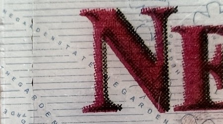 Microprint example from New Jersey ID